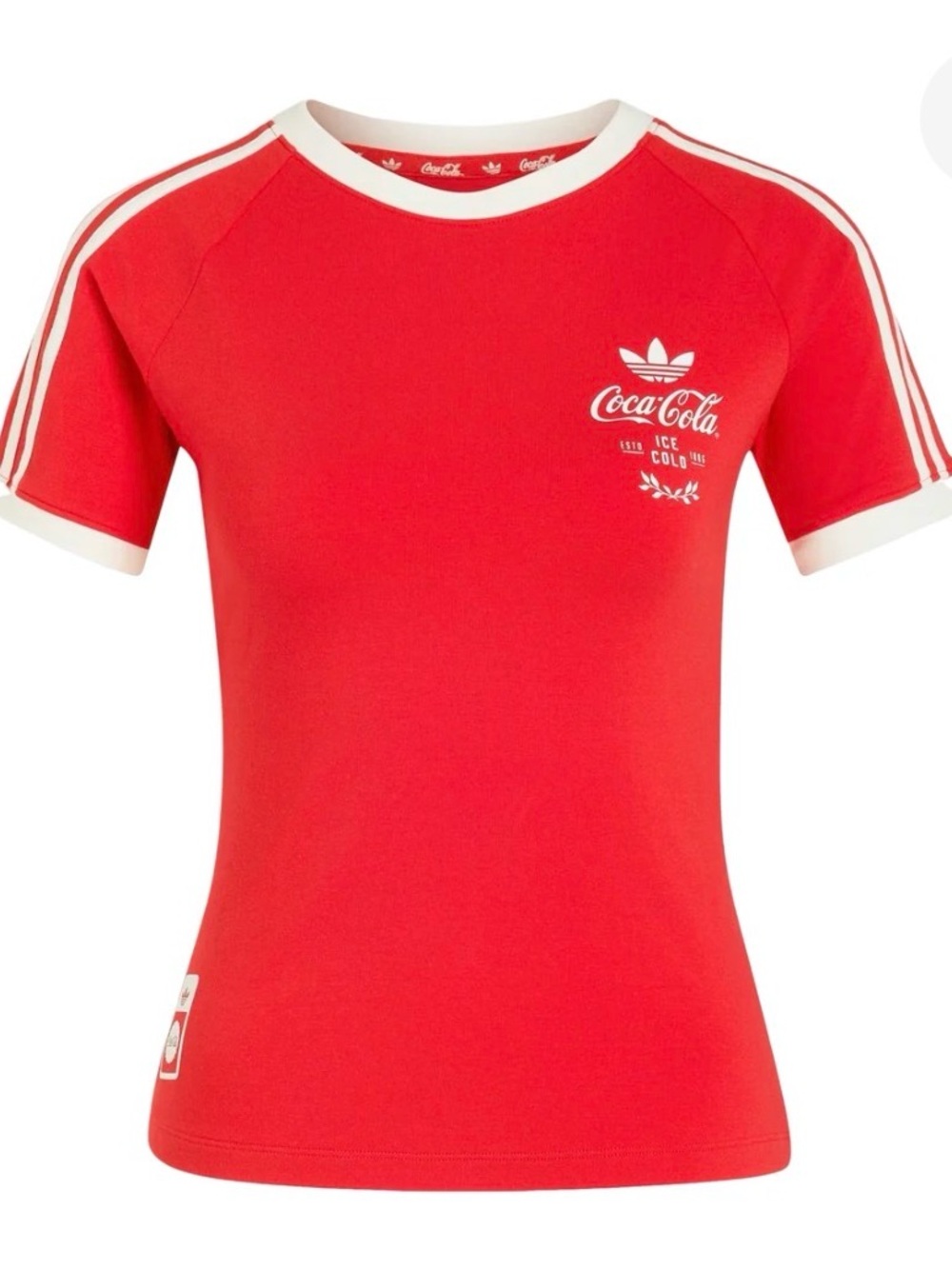 Coca-Cola Ladies' Red Tee with White Accents- NWT